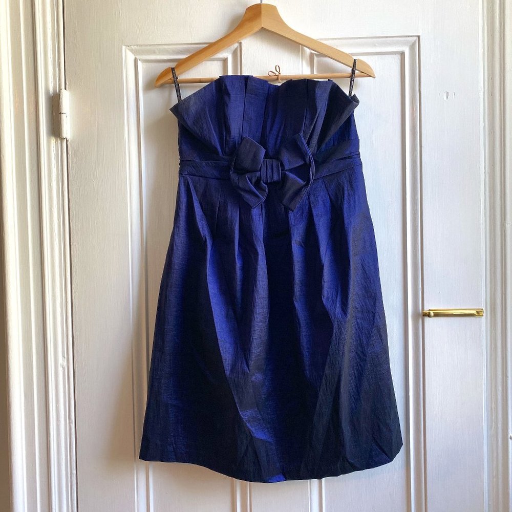 Taffeta Mini Strapless Dress
